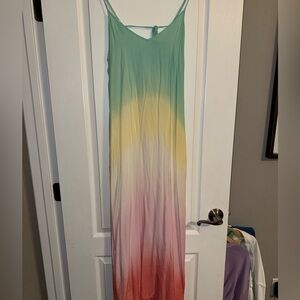 Multicolor Ombre Maxi Dress